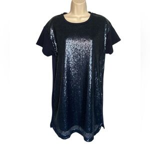 Axis Navy Blue Sequins elegant dress. Sz L
